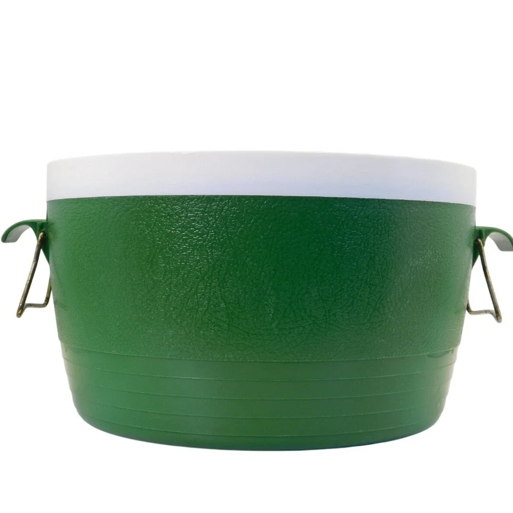 VTG Retro 70s Sun Frost Green Therm-O-Ware‎ Insulated 2 Qt Cooler Ice Bucket